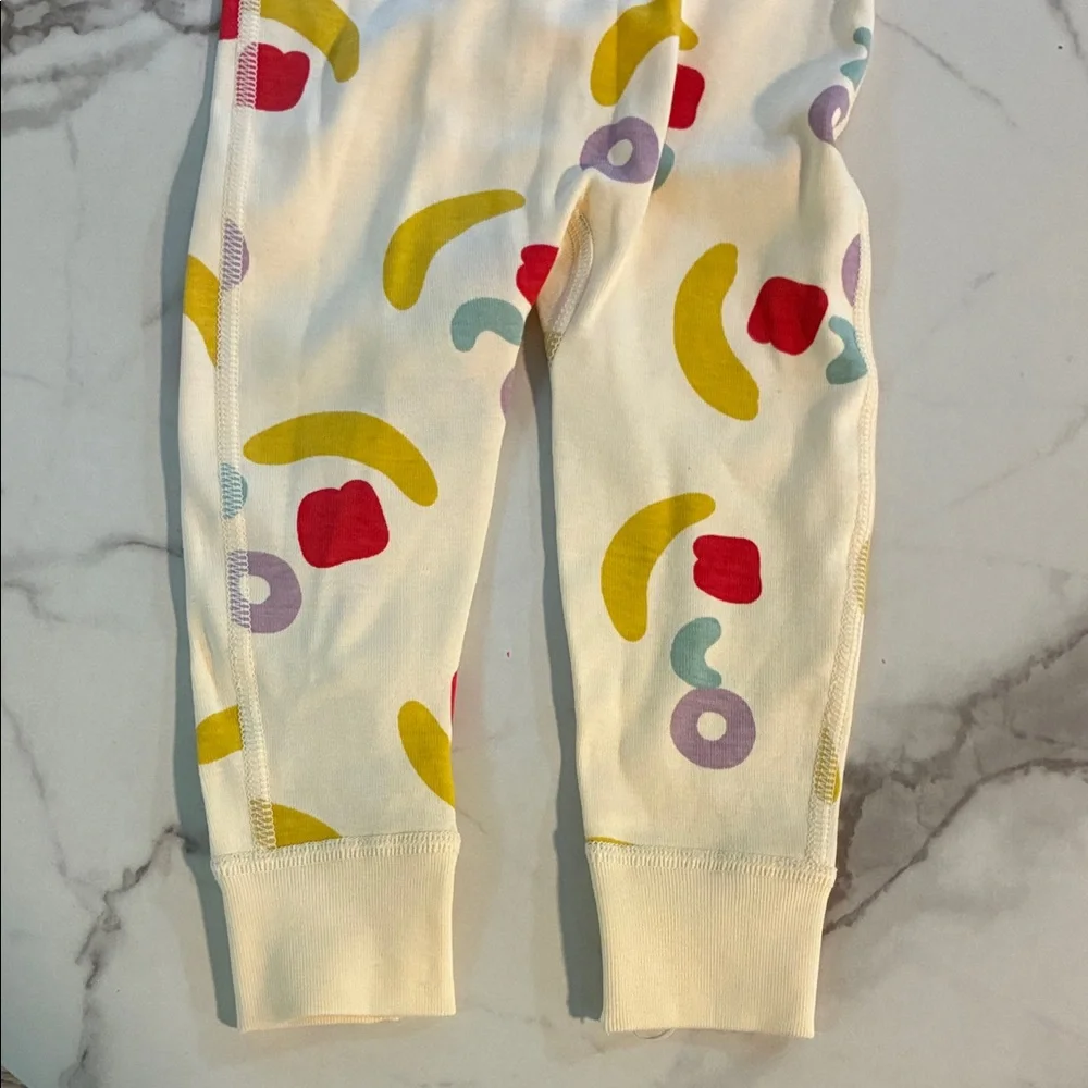 Hanna Andersson Cream Pajama Set with Yellow, Red, Purple & Teal Fruit Print